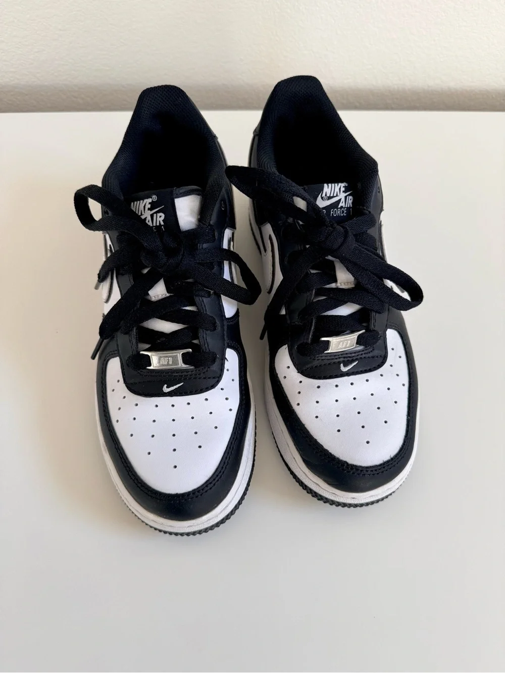 Nike Black and White Air Force 1 low top